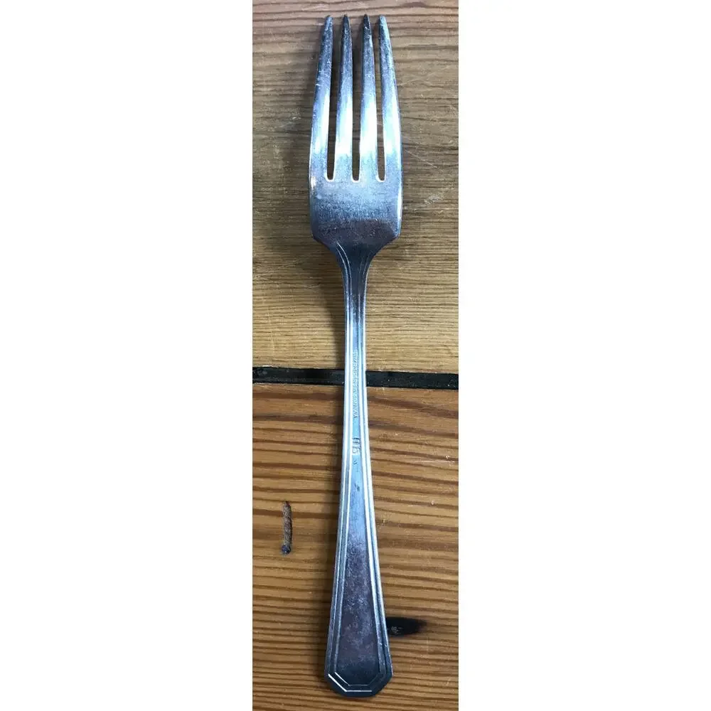 Set Pair 2 Vtg Antique Victorian Rogers Son AA Silverplate IS Dinner Forks 7.5